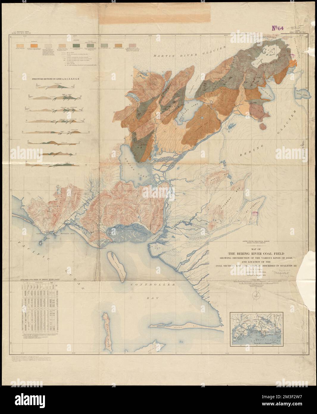 Map of the Bering River Coal Field showing distribution of the