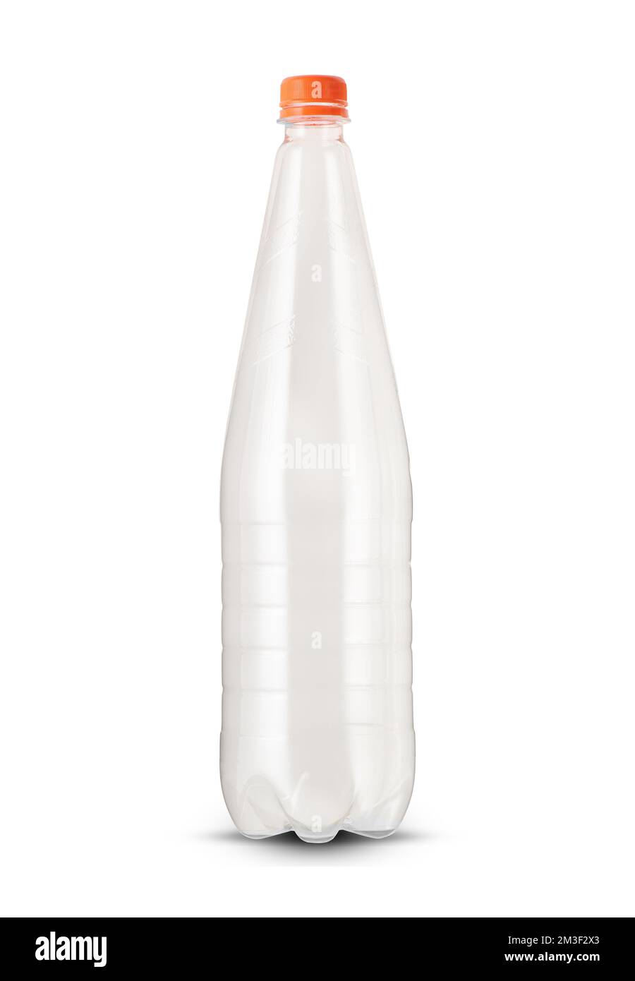 empty plastic bottle on white background Stock Photo - Alamy