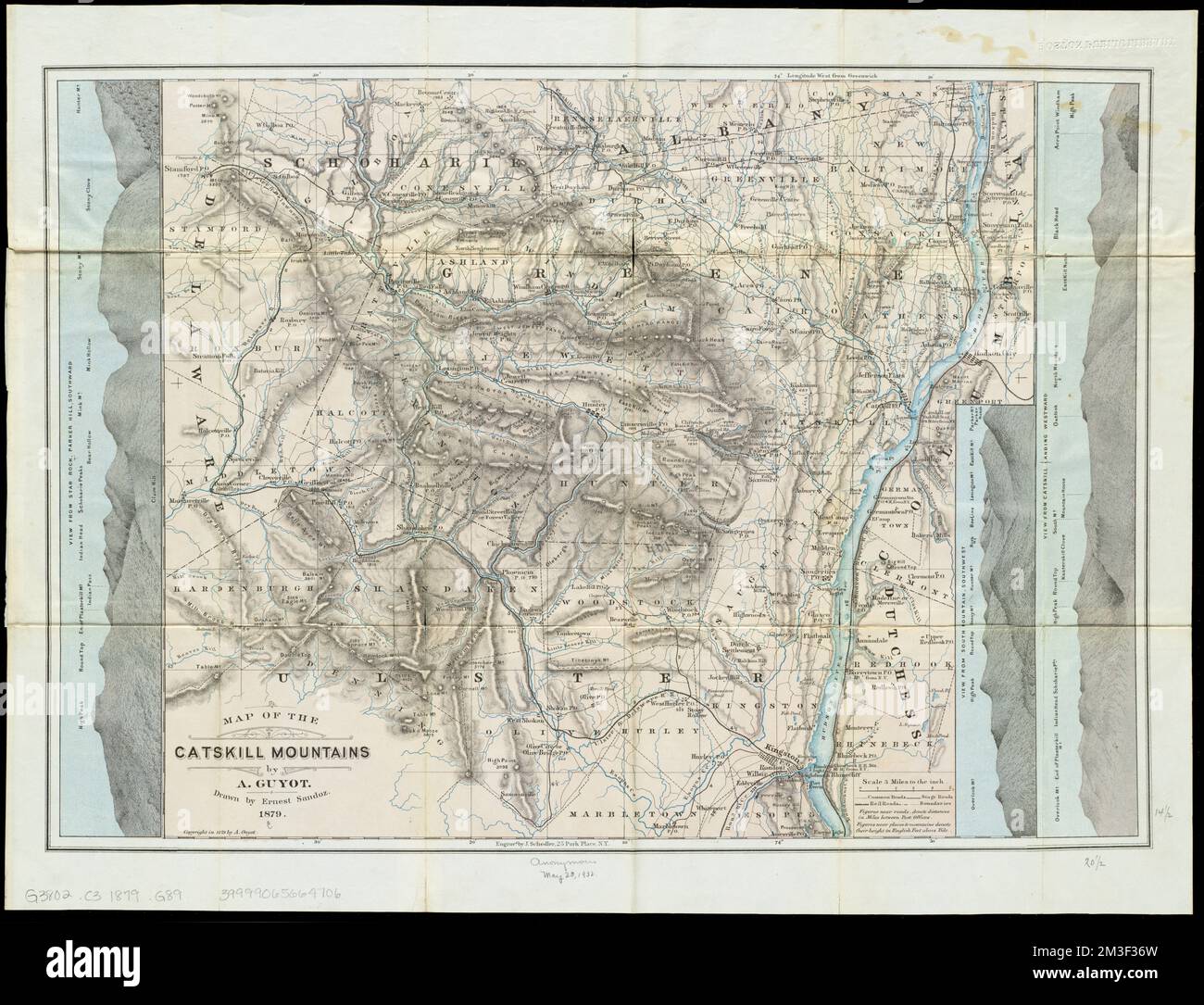 Map Of The Catskill Mountains Catskill Mountains Ny Maps Norman B Leventhal Map Center Collection 2M3F36W 