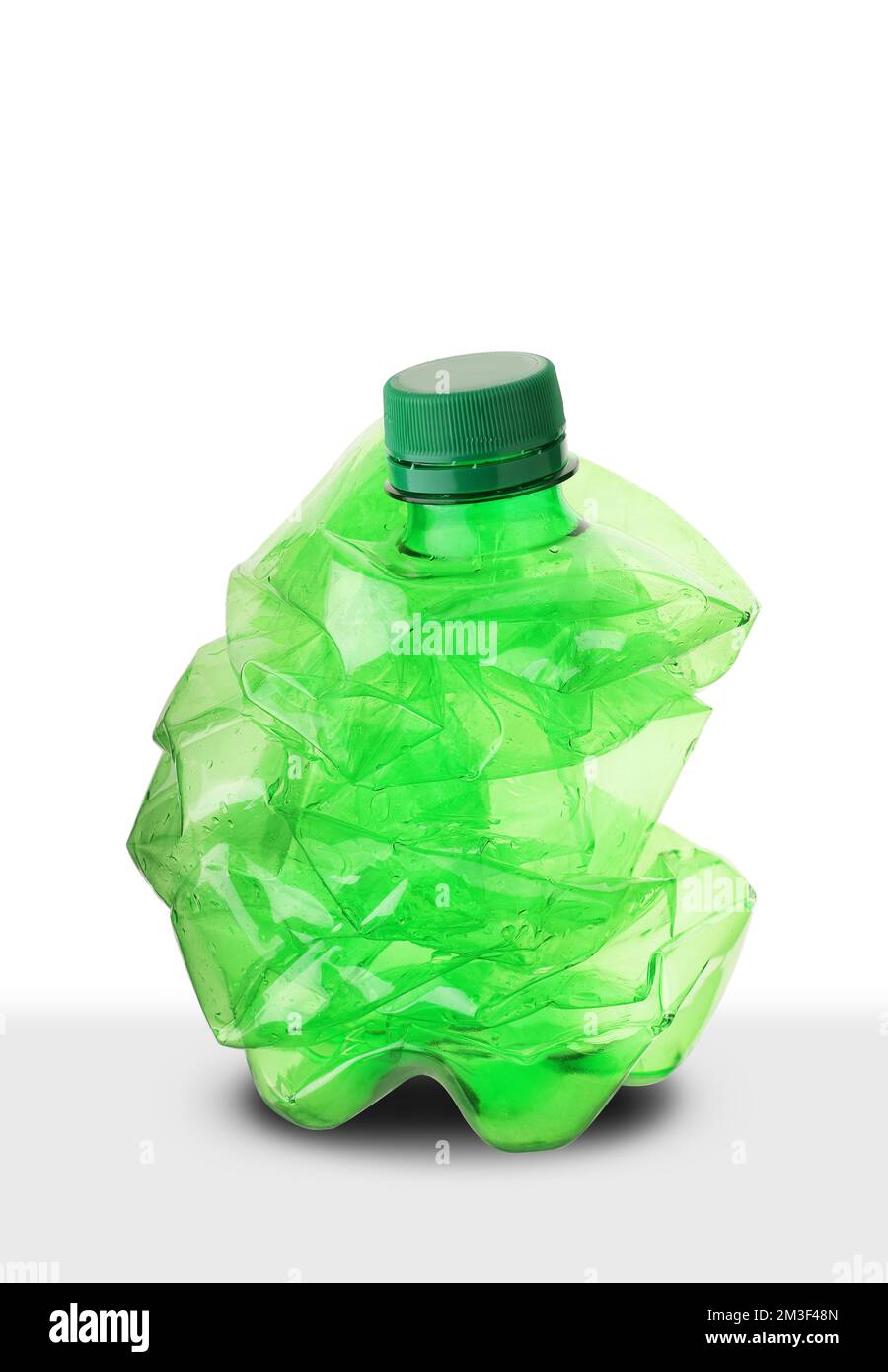 green plastic water bottle on white background Stock Photo - Alamy