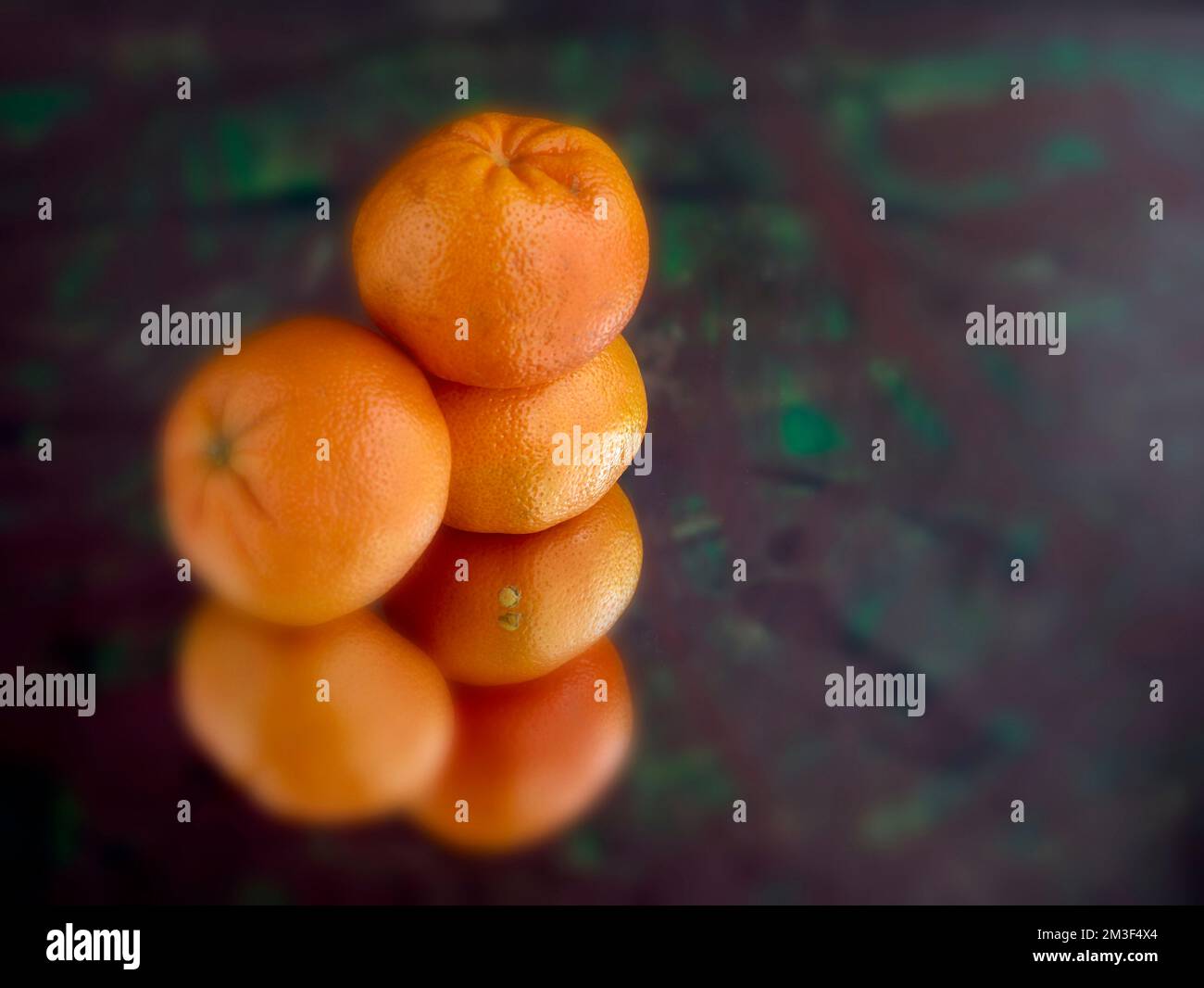 Easy peel sweet Tangerines on clean neutral background. Natural close