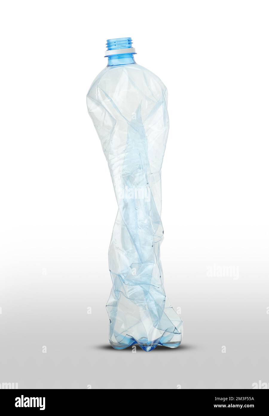 empty plastic water bottle on white background Stock Photo - Alamy