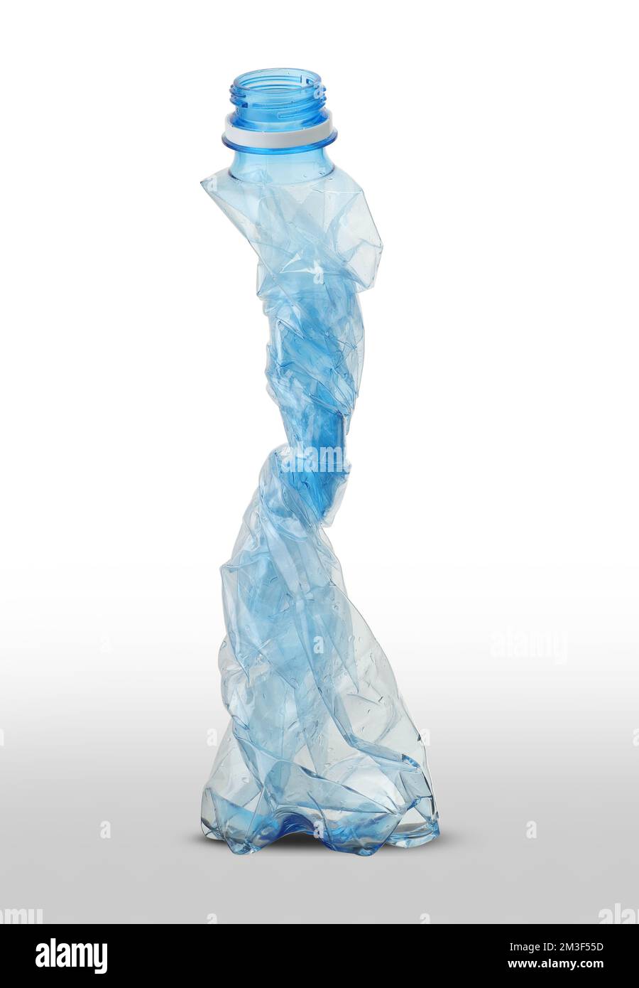empty plastic water bottle on white background Stock Photo - Alamy