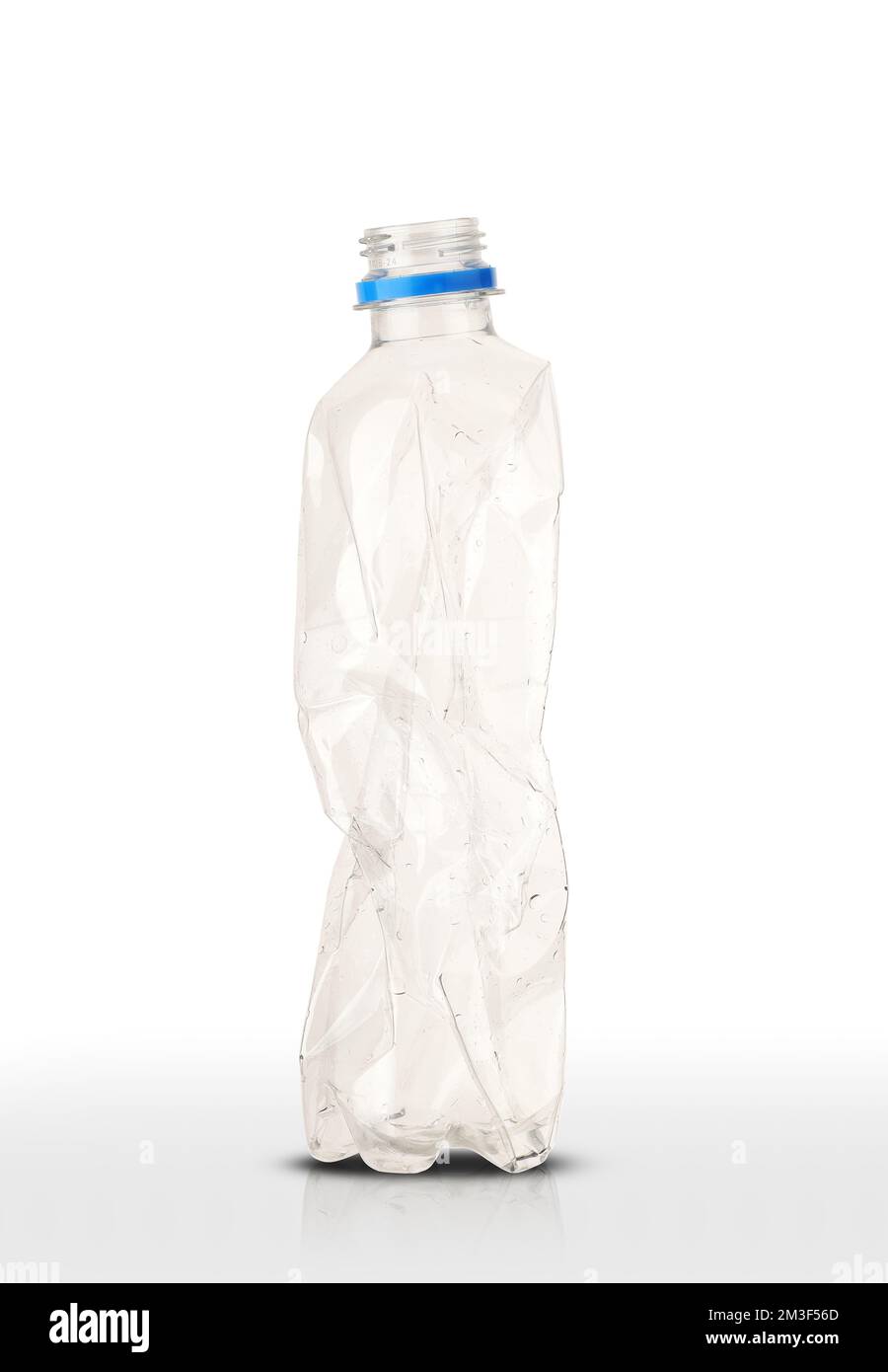 empty plastic water bottle on white background Stock Photo - Alamy