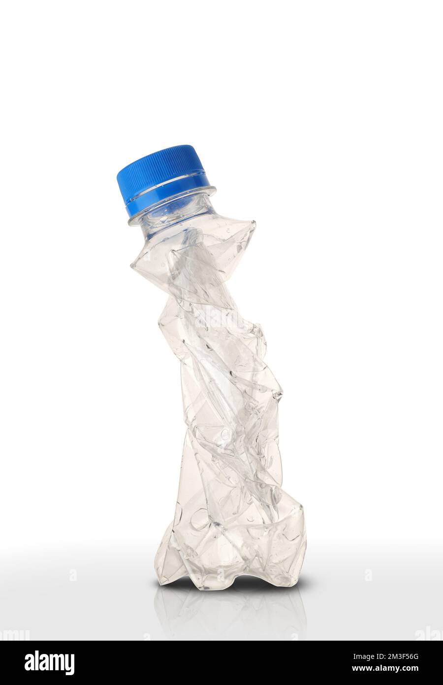 empty plastic water bottle on white background Stock Photo - Alamy