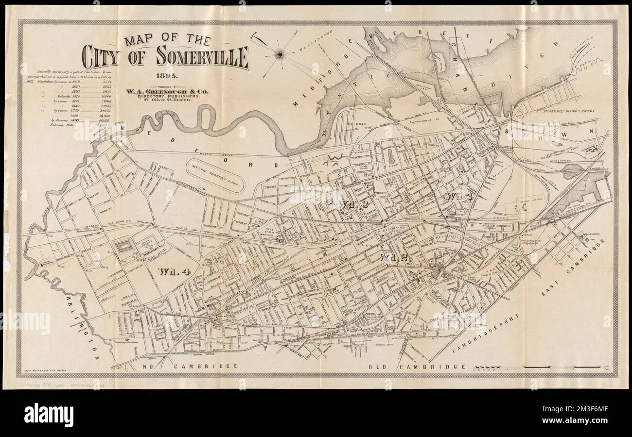 Map of the city of Somerville 1895 , Somerville Mass., Maps Norman B