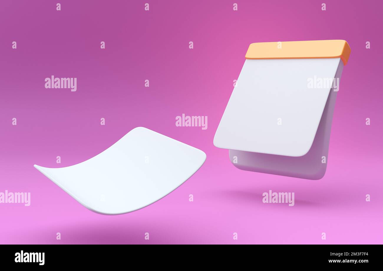 Isolated 3D Calendar. 3D Illustration Stock Photo - Alamy