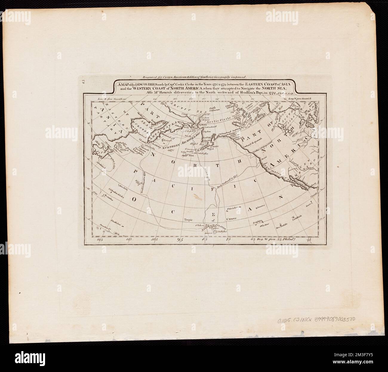 A map of the discoveries made by Capts. Cook & Clerke in the years 1778 & 1779 between the 