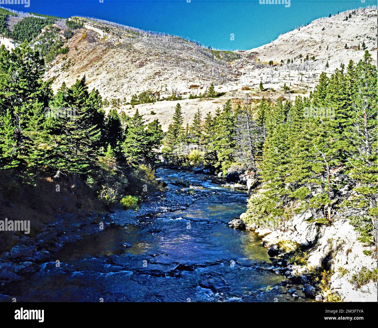 Water Falls at Big Timber Creek Stock Photo Alamy