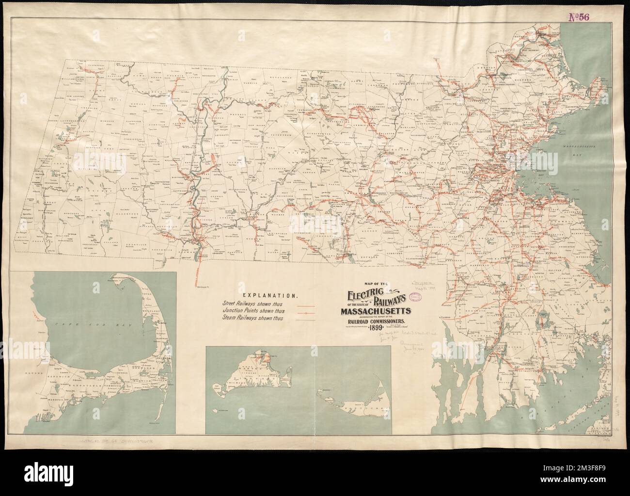 Map of the electric railways of the state of Massachusetts