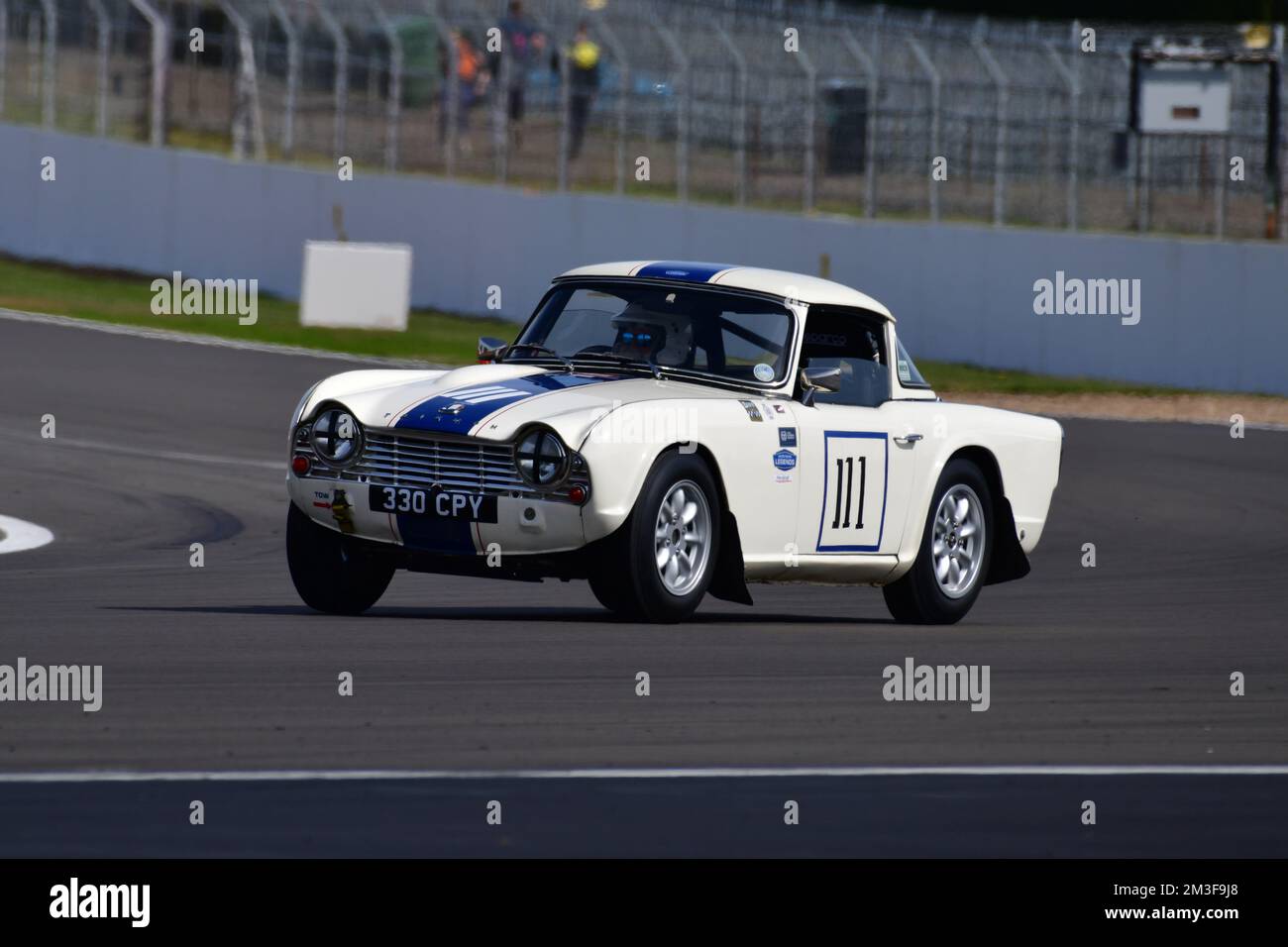 Ben Cussons, Andrew Hall, Triumph TR4, Royal Automobile Club Historic Tourist Trophy, MRL Pre ’63 GT, forty minutes of racing with the option of a sec Stock Photo