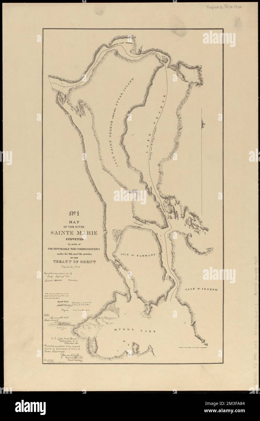 Map of the river Sainte Mary surveyed by order of the honorable the ...