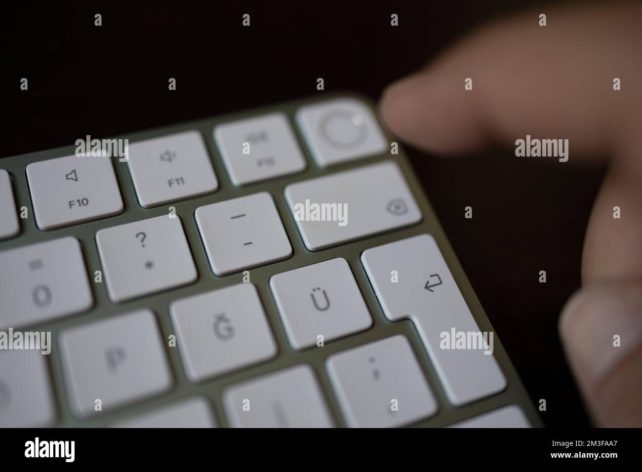 Hands typing on computer keyboard. man hands on the keyboard Working at home Stock Photo Alamy