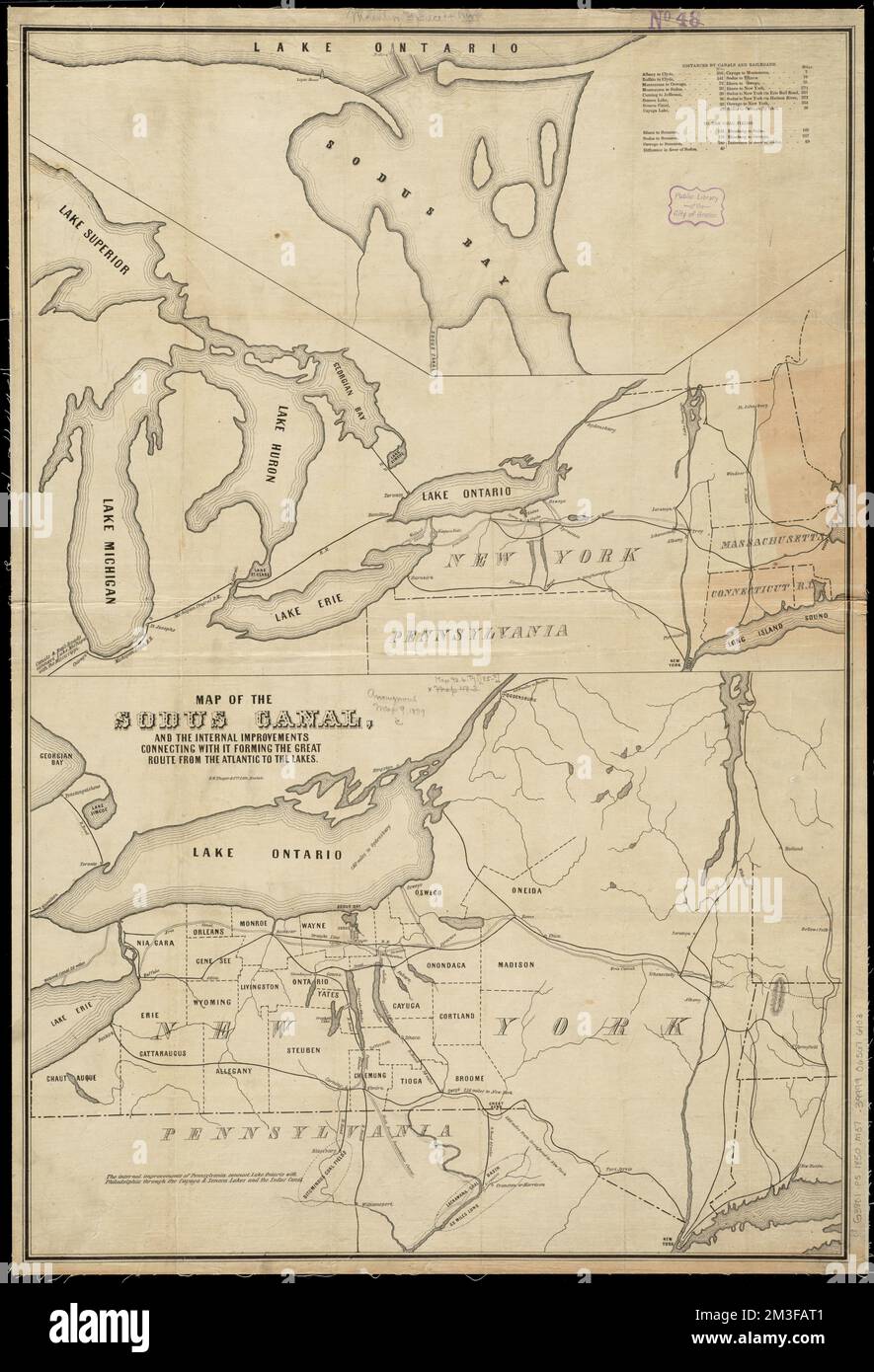 Map of the Sodus Canal, and the internal improvements connecting with