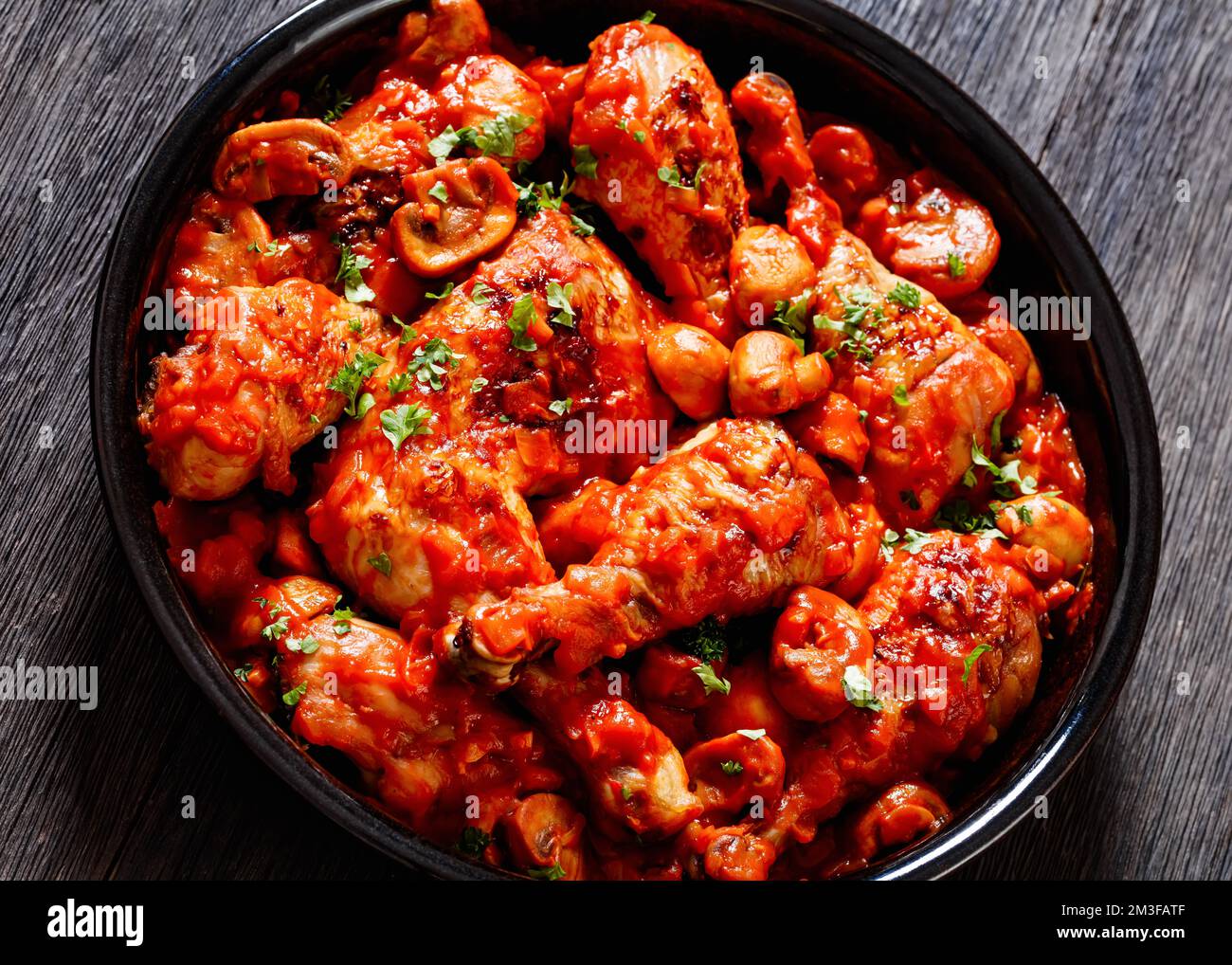 Chicken Chasseur, hunter chicken, poulet saute chasseur, chicken stew