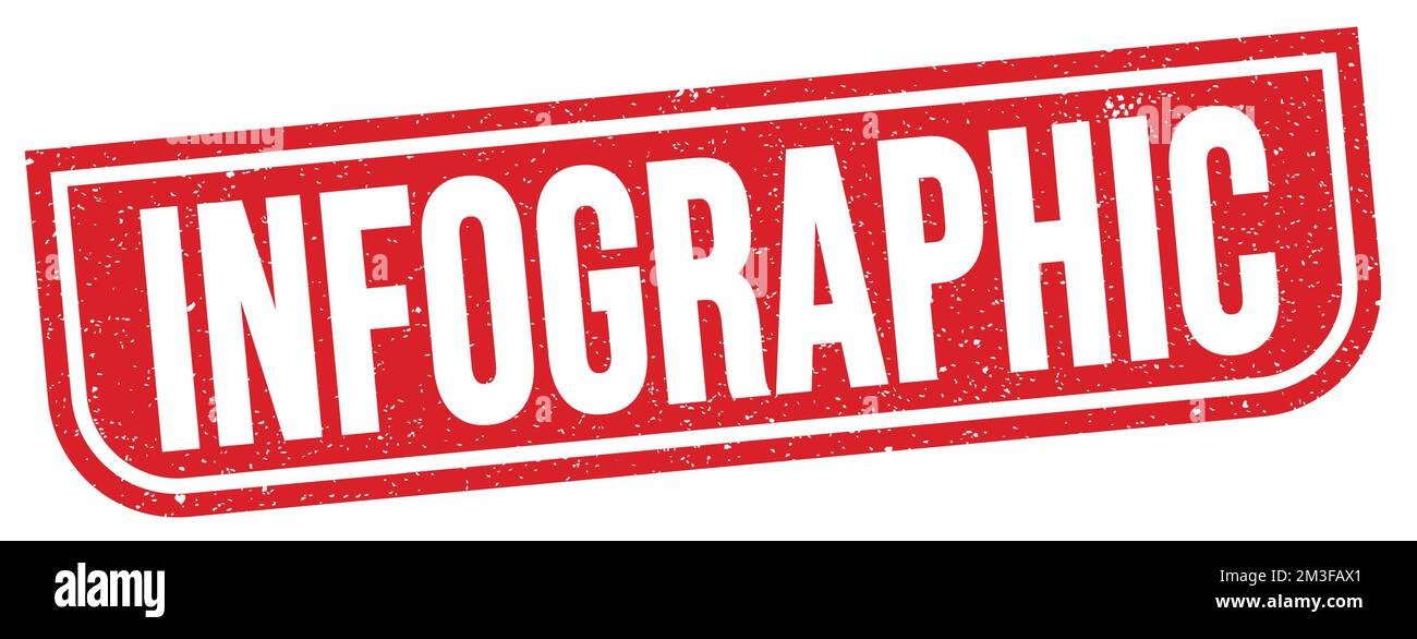INFOGRAPHIC text written on red grungy stamp sign Stock Photo - Alamy