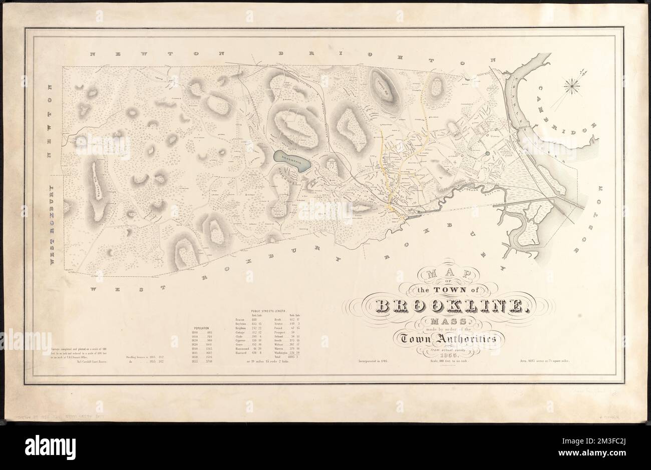 Map of the town of Brookline, Mass. made by order of the town