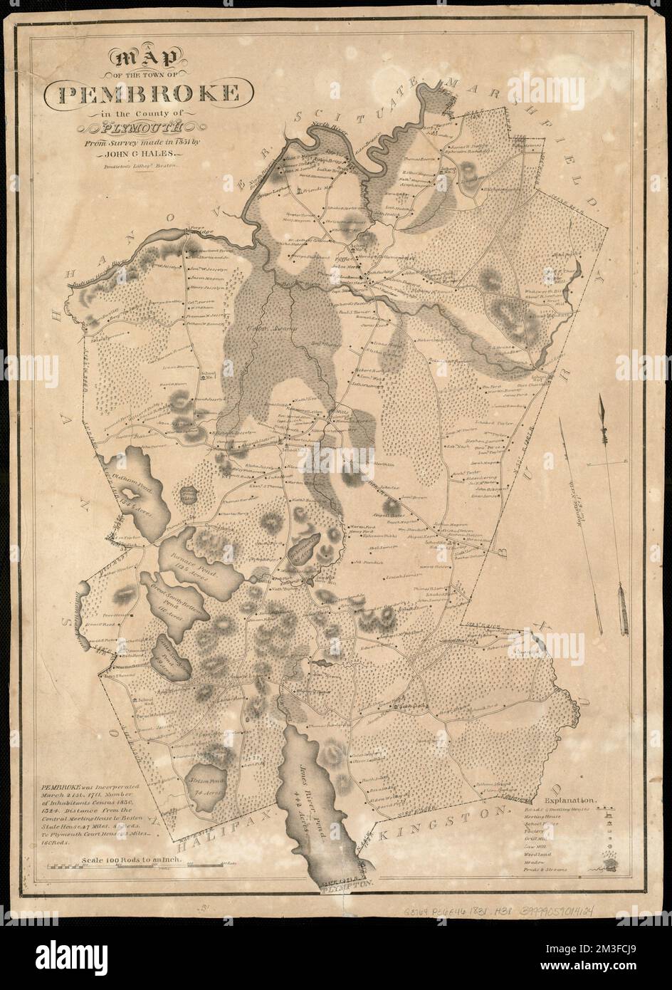 Map of the town of Pembroke in the county of Plymouth from survey