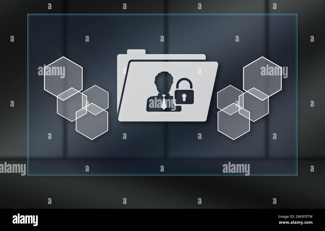 Personal data security concept on dark background Stock Photo - Alamy