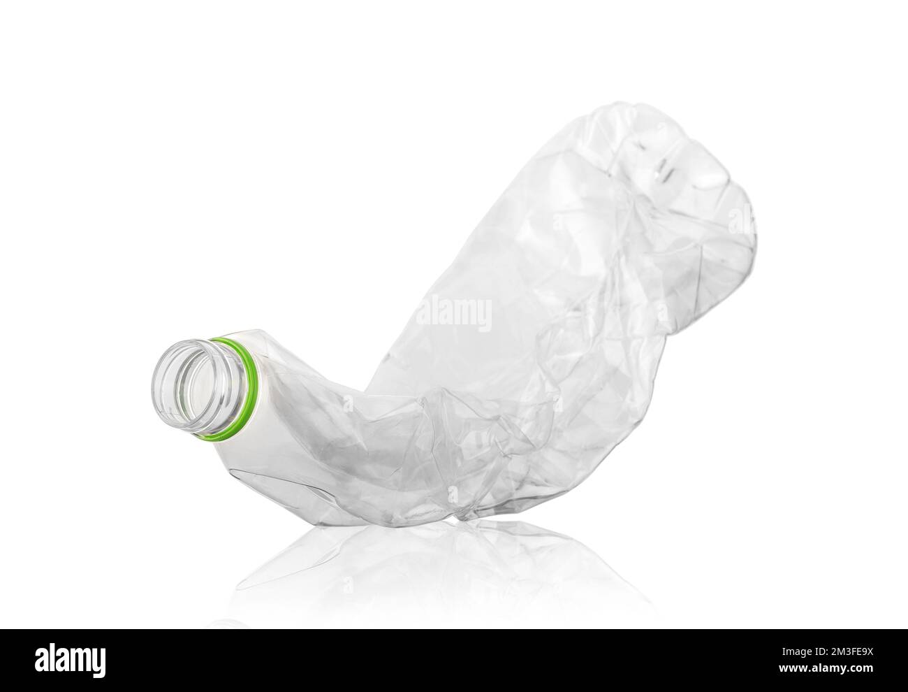 empty plastic bottle on white background Stock Photo - Alamy