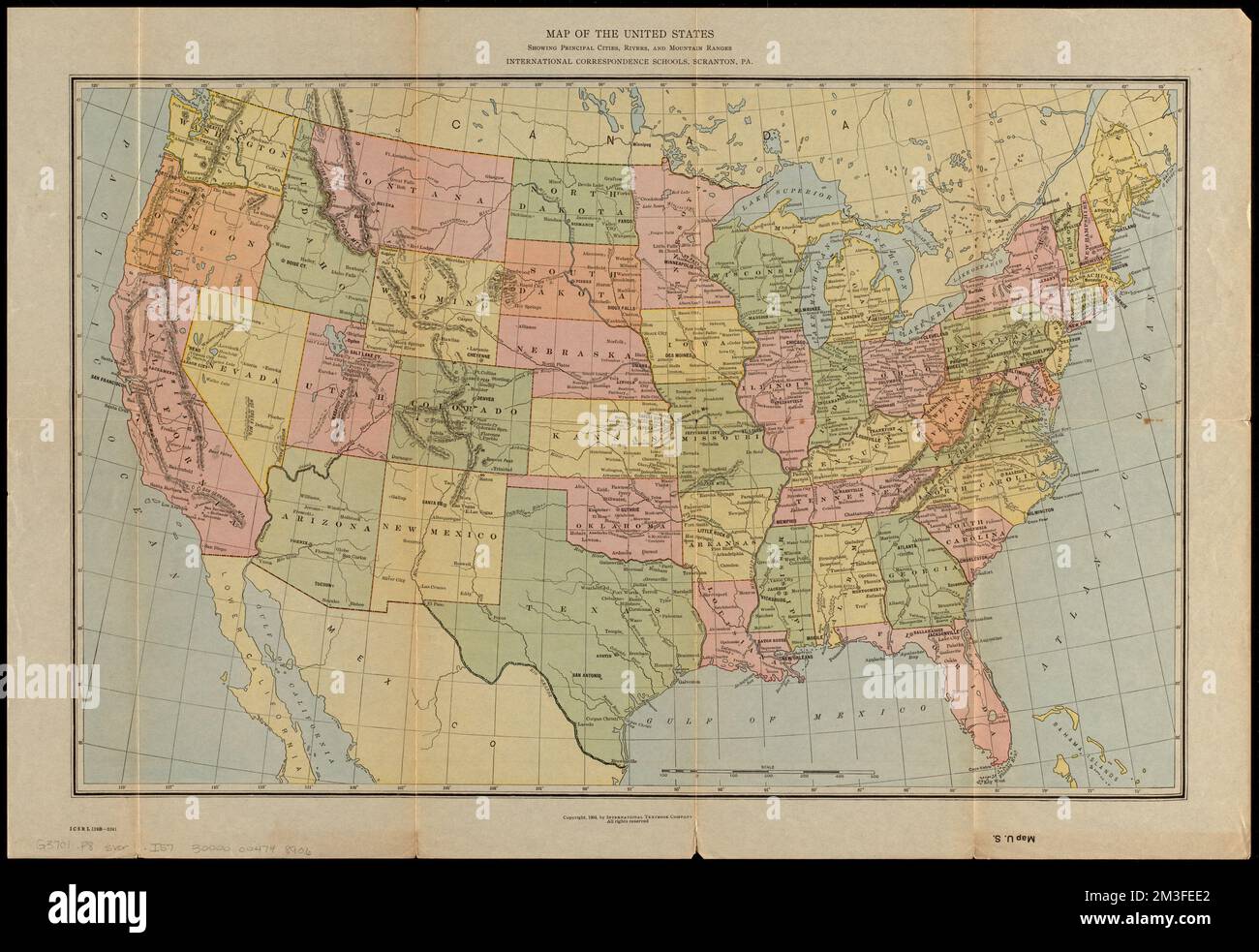Map Of The United States Showing Principal Cities Rivers And Mountain Map Of The United States Showing Principal Cities Rivers And Mountain Ranges United States Maps Norman B Leventhal Map Center Collection 2M3FEE2 