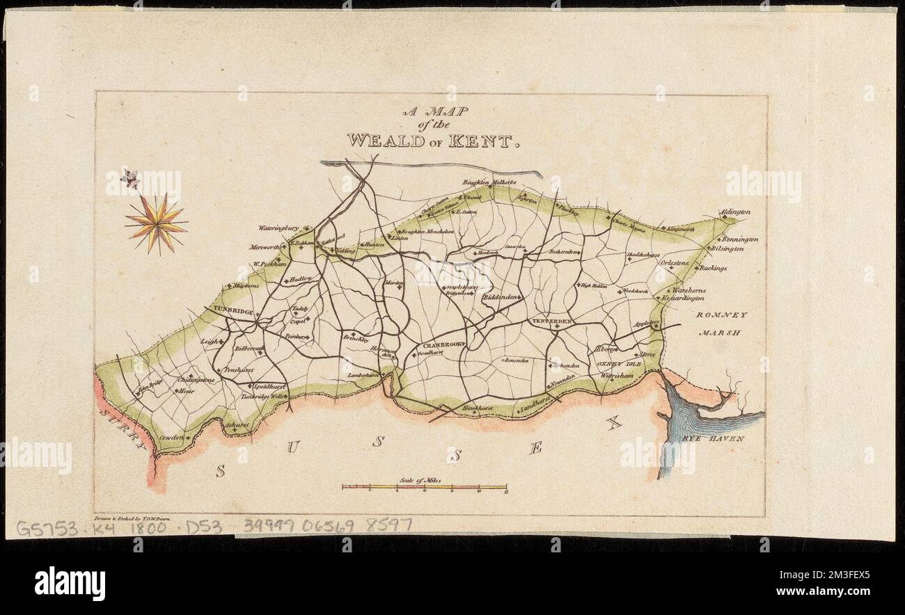 A map of the Weald of Kent , Kent England, Maps, Weald, The England