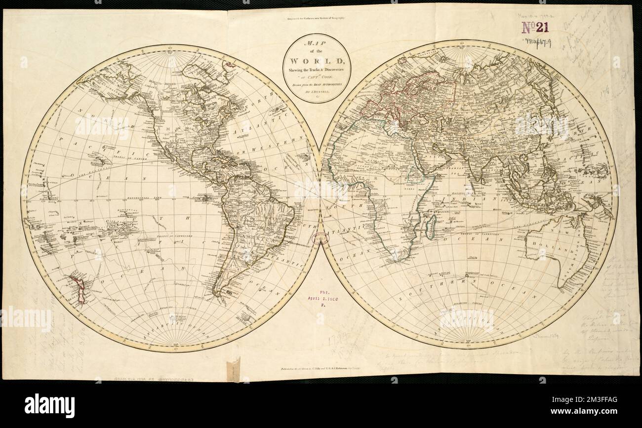 Map of the world, shewing the tracks & discoveries of Captn. Cook ...