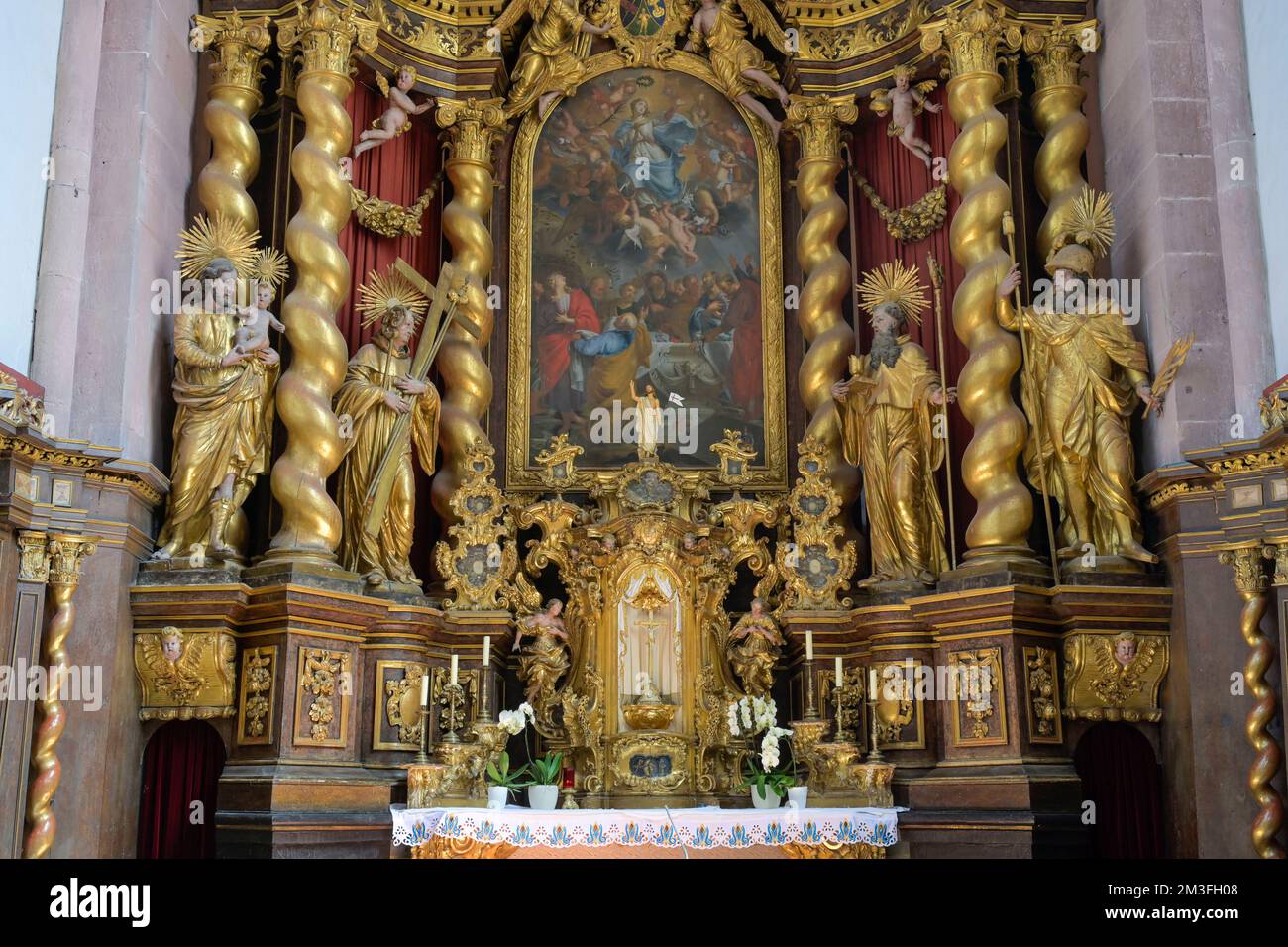 Hochaltar, Abteikirche Mariä Himmelfahrt, Kloster Bronnbach, Wertheim