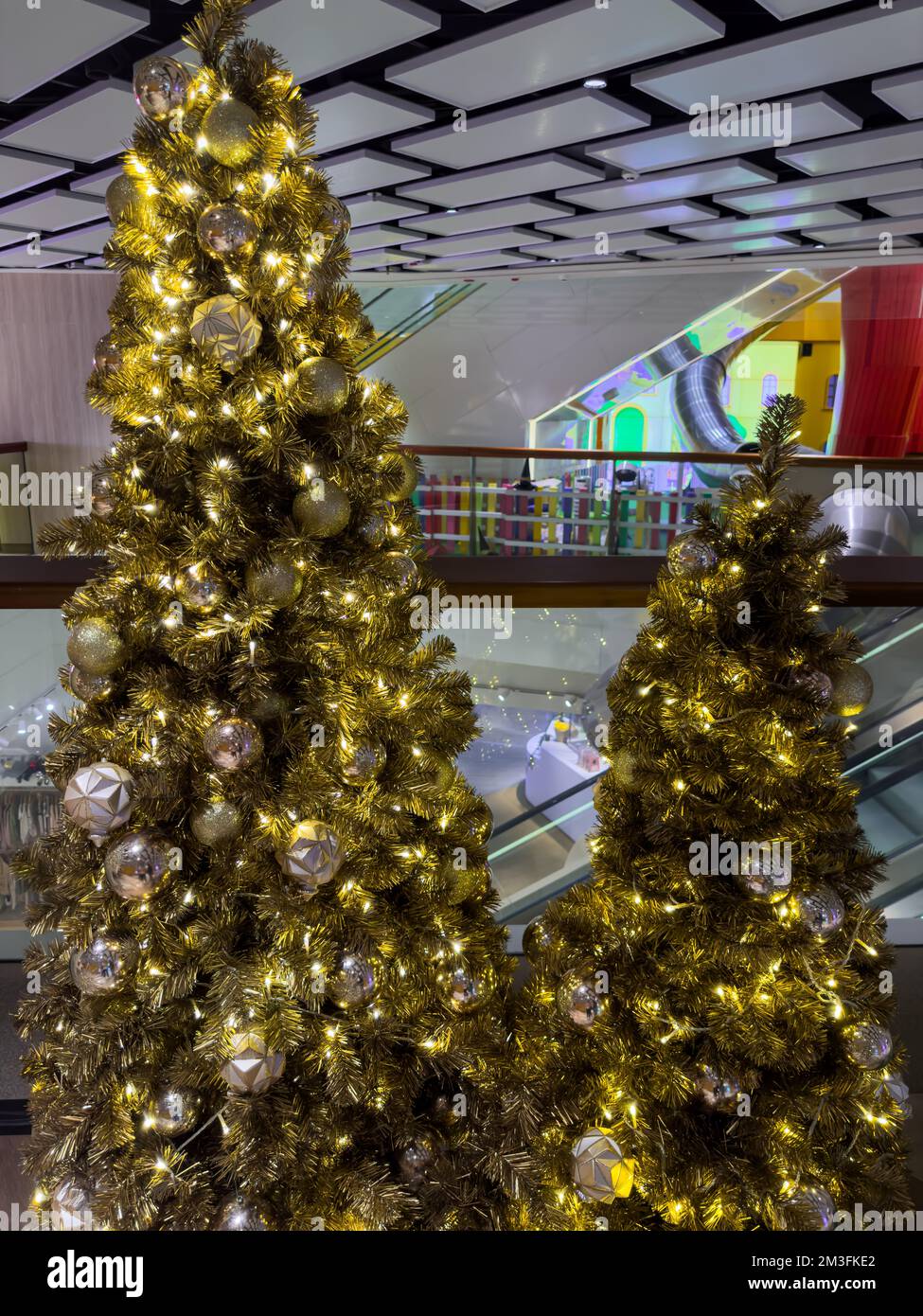Christmas trees at K11 Musea mall of Hong Kong Stock Photo Alamy