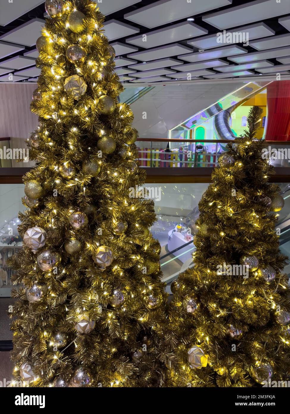 Christmas trees at K11 Musea mall of Hong Kong Stock Photo Alamy