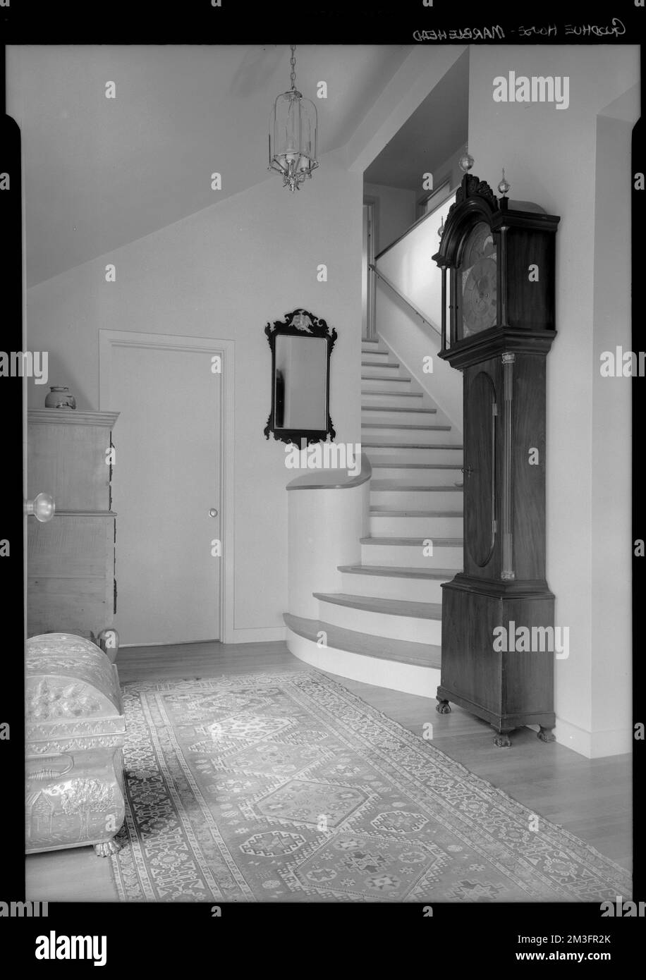 Marblehead, Goodhue House, interior , Interiors, Longcase clocks