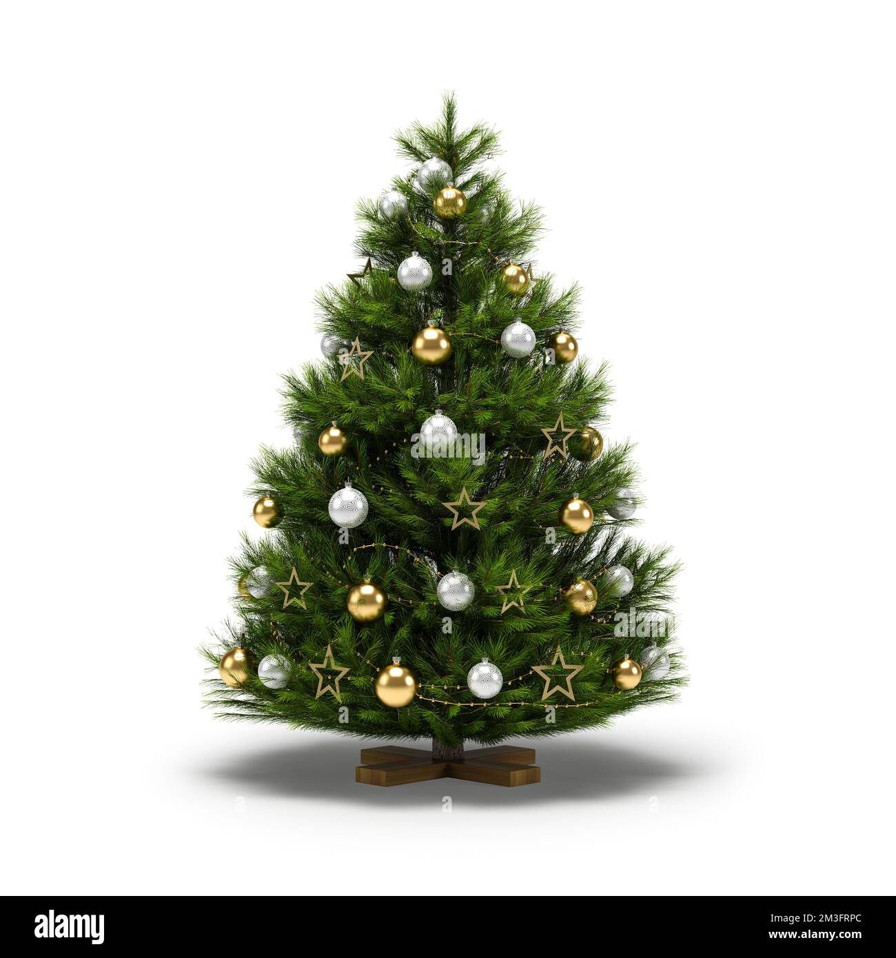 Christmas trees isolated on the white background Stock Photo - Alamy