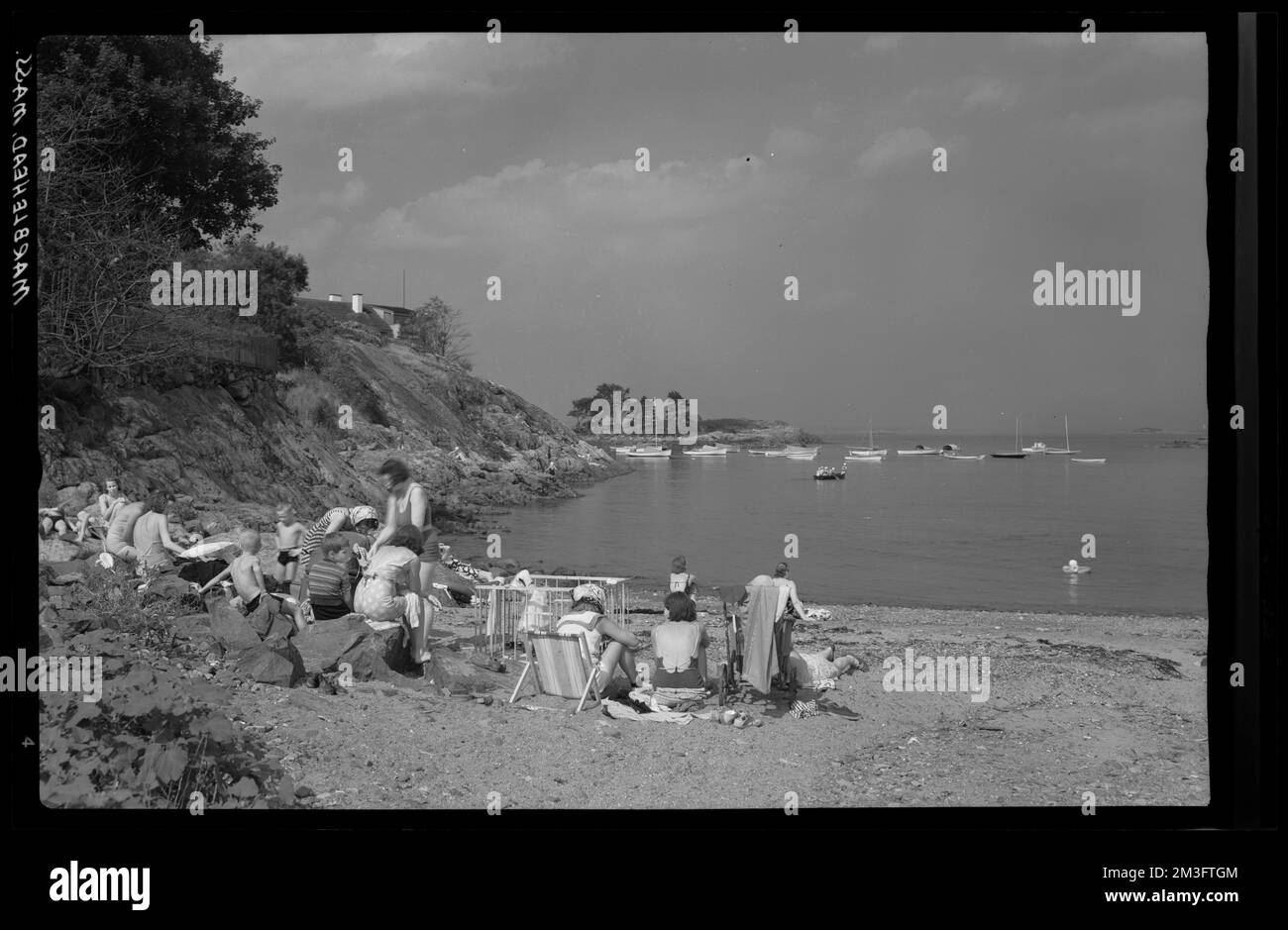 Marblehead, marine, beachgoers watching boats , Beaches, Bodies of