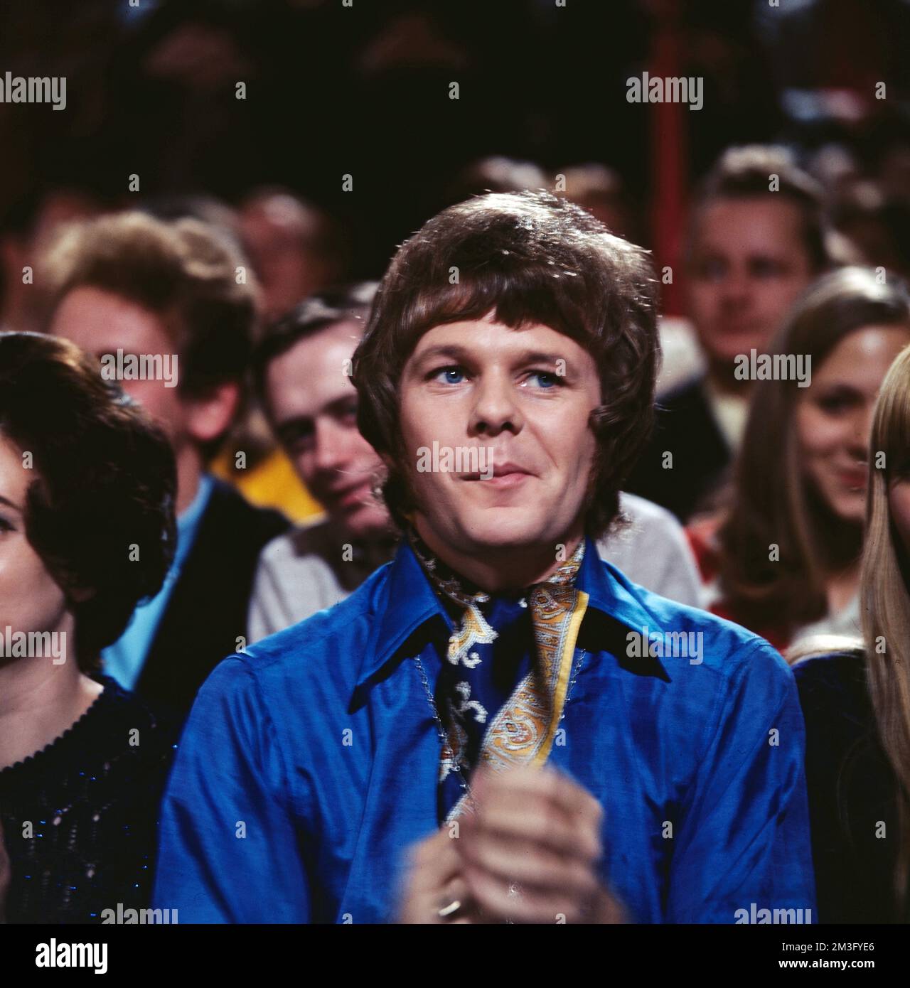 Hitparade, ZDF Musiksendung, Sänger Graham Bonney, 1970. Hitparade, ZDF music show, singer Graham Bonney, 1970. Stock Photo