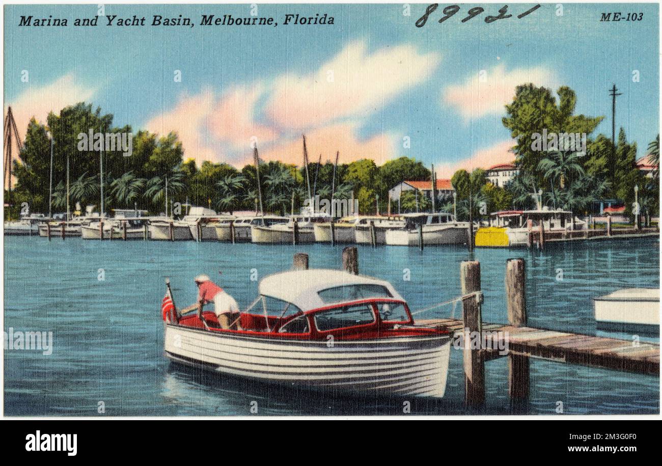 Marina and yacht basin, Melbourne, Florida , Piers & wharves, Tichnor