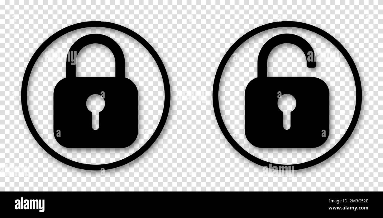 Set of lock icons, lock icon. Safety symbols. Vector illustration