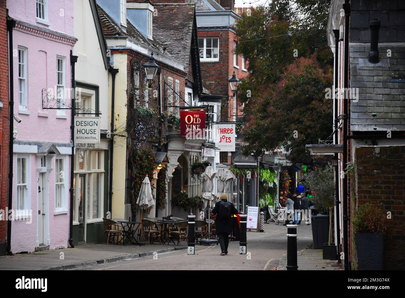 The back streets of Winchester Stock Photo Alamy