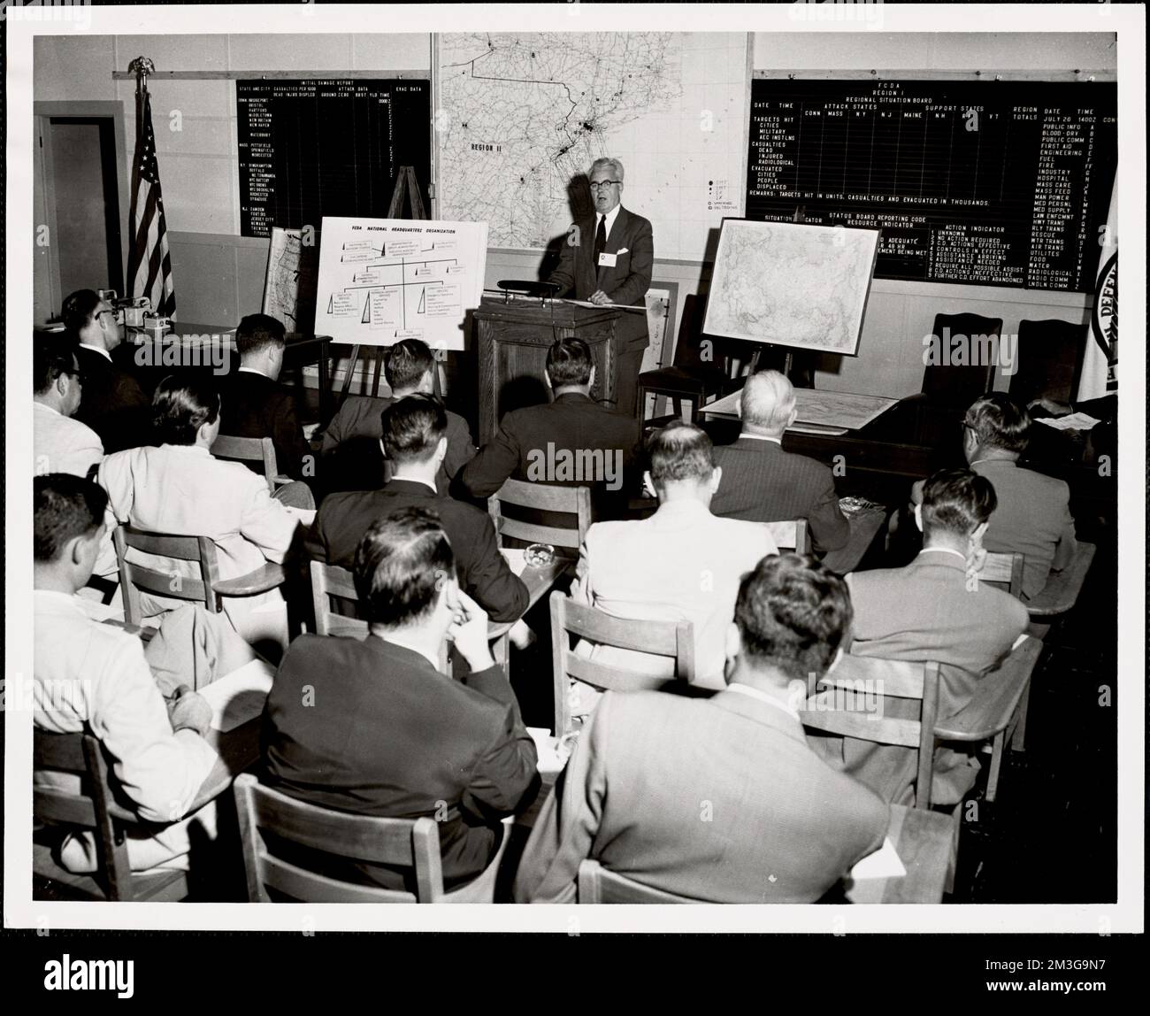 Massachusetts, 1953 , Civil defense, Public speaking. Records of the