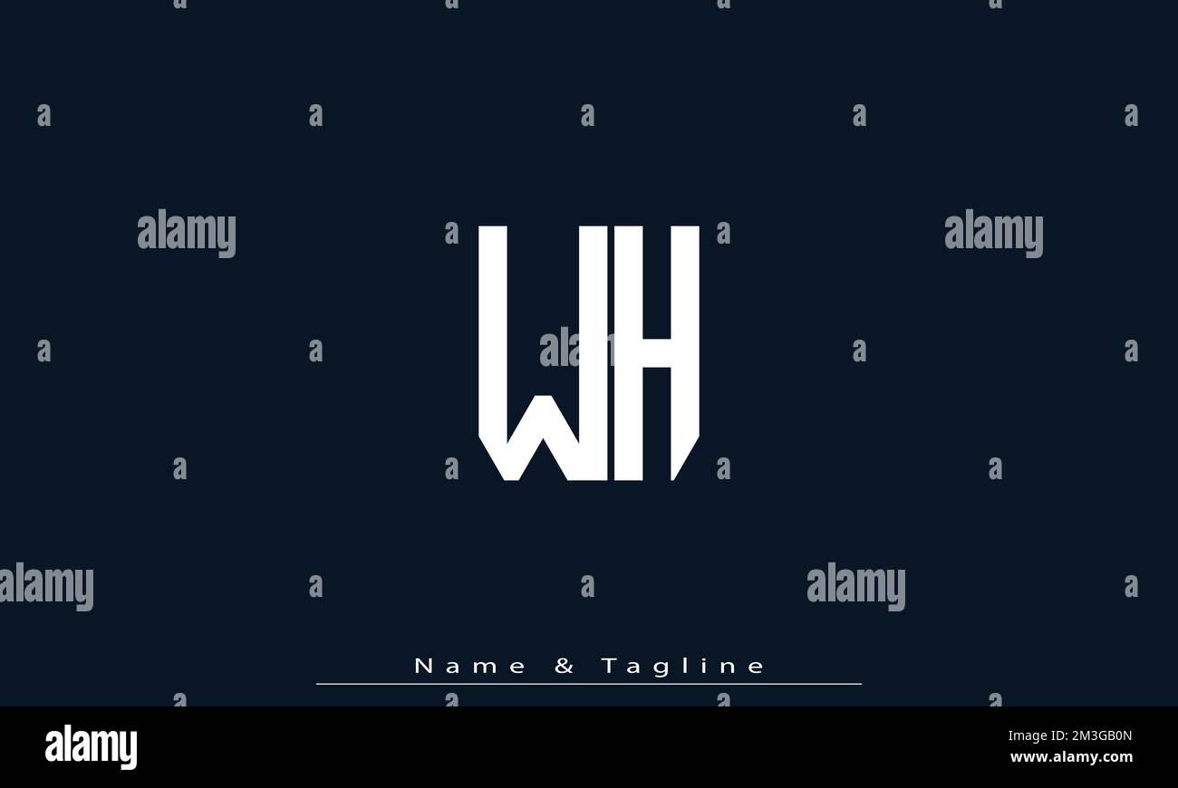 Alphabet letters Initials Monogram logo WH , HW Stock Vector