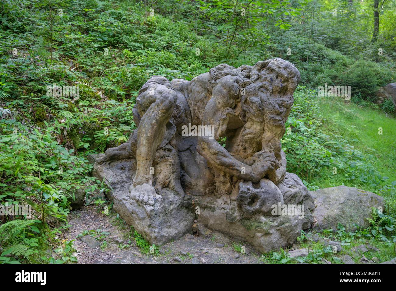 Biblical Themes from the Baroque Sculptor Braun, Stanovice u Kuksu, Kralovehradecky kraj, Czech Republic Stock Photo