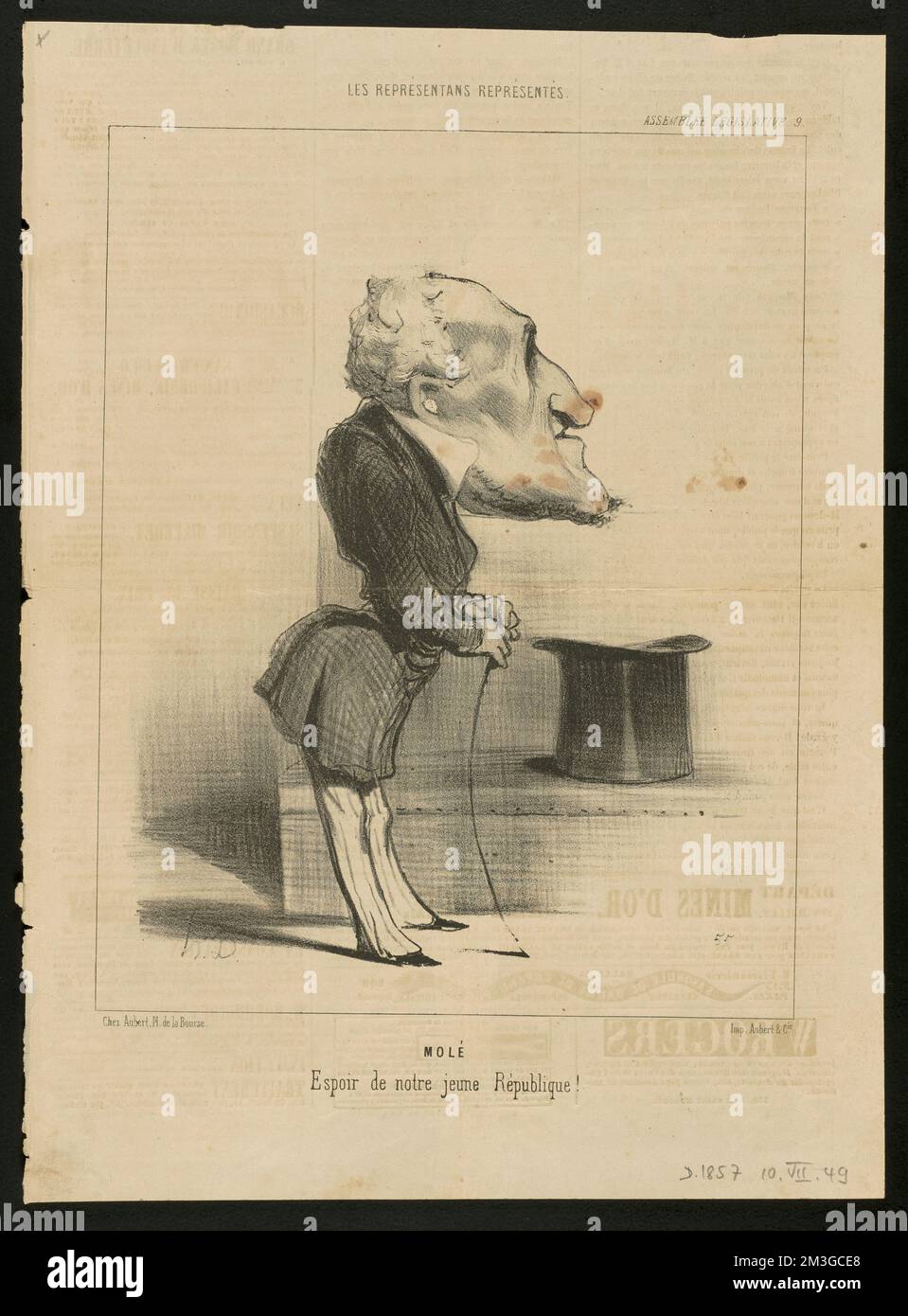 Math. Louis, Comte Molé , Politicians, Government officials, Molé, Louis-Mathieu, comte, 1781-1855. Honoré Daumier (1808-1879). Lithographs Stock Photo