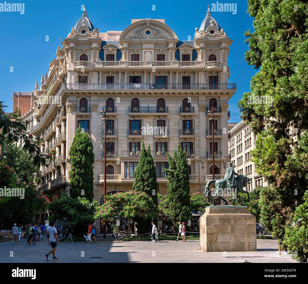 Classicist architecture, Via Laietana, Barcelona, Catalonia, Spain Stock Photo