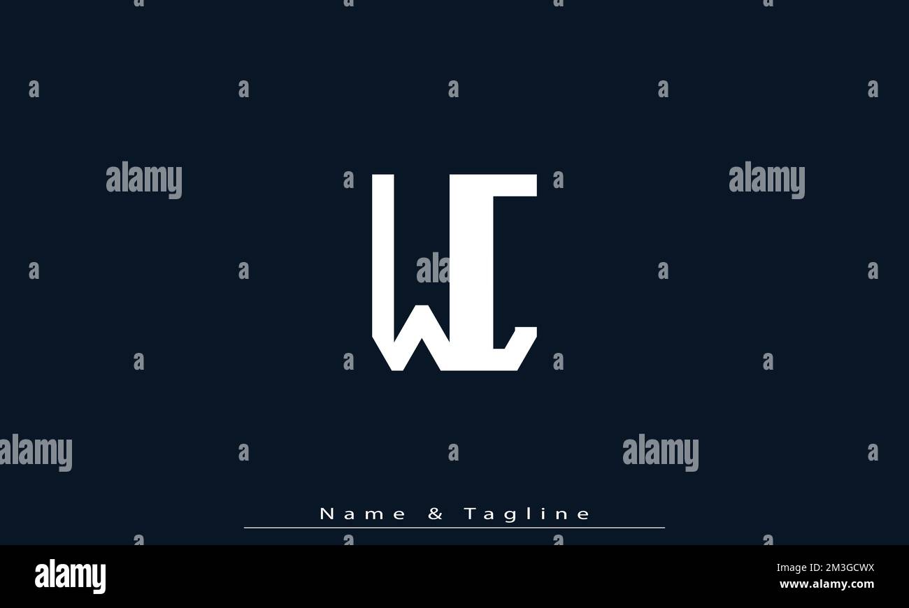 Alphabet letters Initials Monogram logo WC , CW Stock Vector