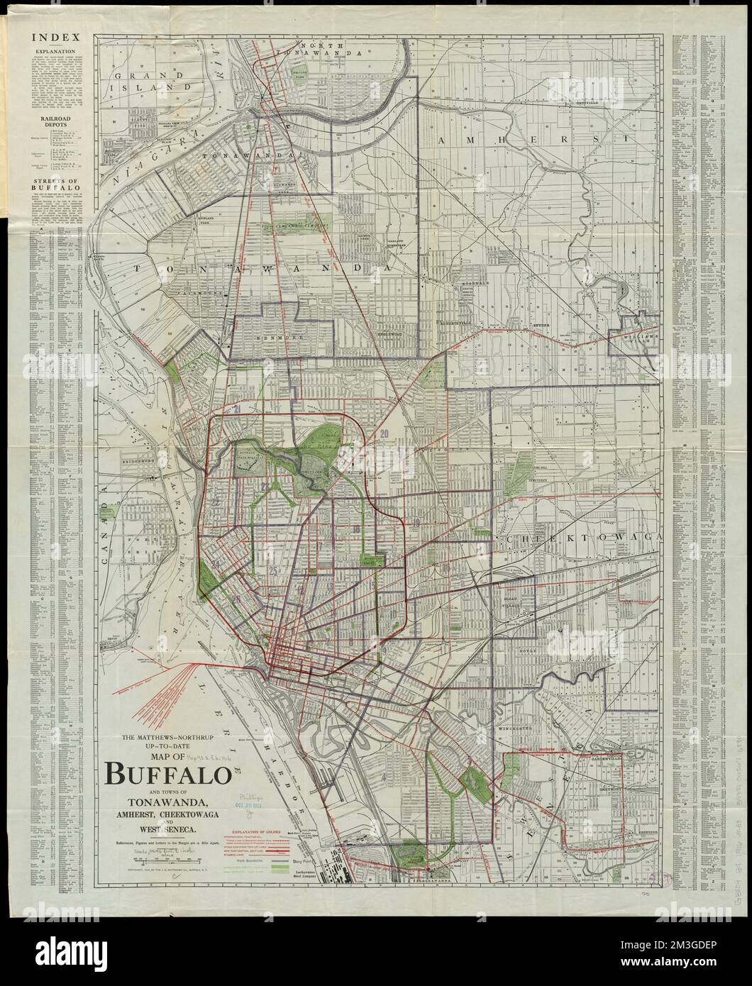 The MatthewsNorthrup uptodate map of Buffalo and Towns of Tonawanda