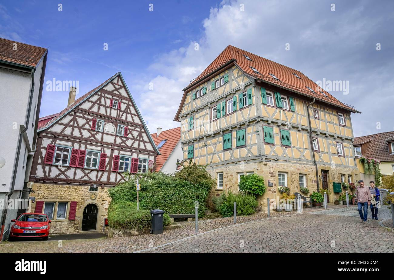 Marbach Old buildings, old town, Marbach, Baden-Wuerttemberg, Germany Stock ...