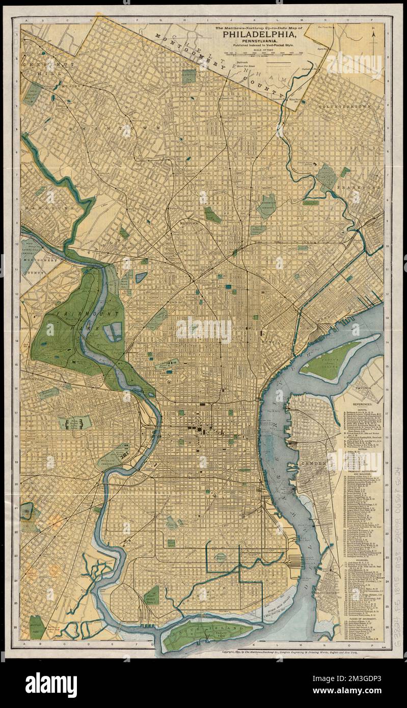 The MatthewsNorthrup uptodate map of Philadelphia, Pennsylvania