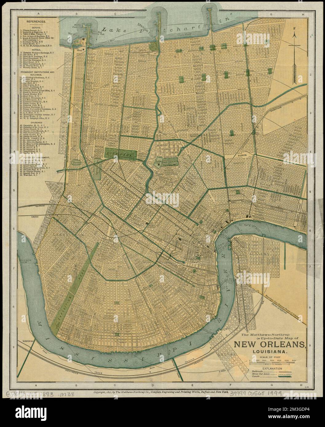 The MatthewsNorthrup uptodate map of New Orleans, Louisiana , New