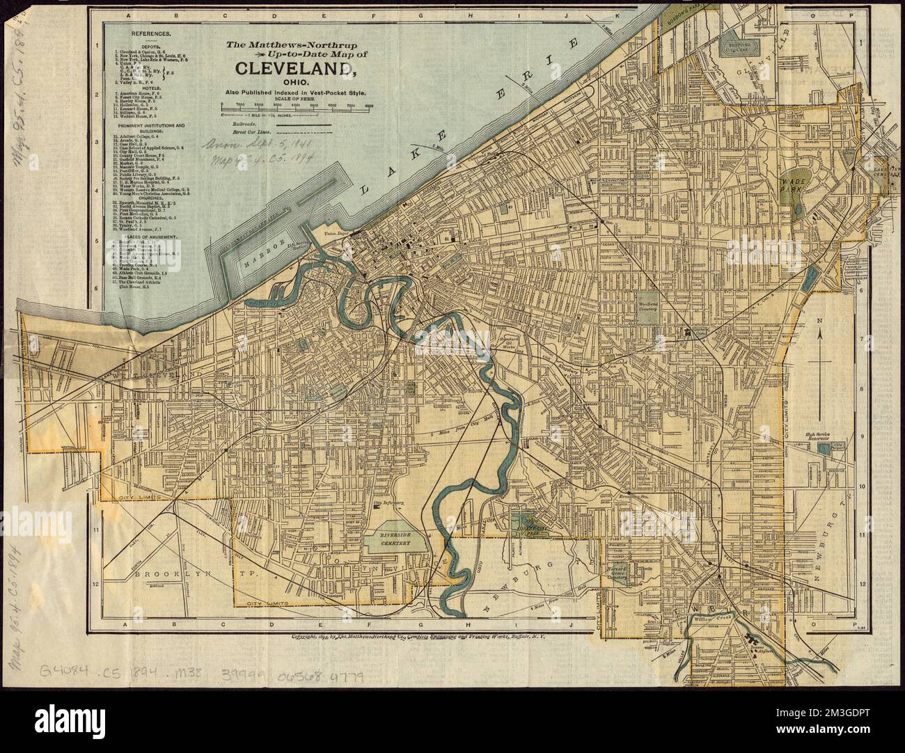 The MatthewsNorthrup uptodate map of Cleveland, Ohio , Cleveland