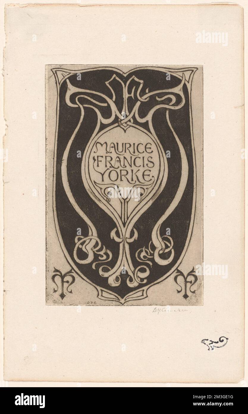 Maurice Francis Yorke ,. Sir David Young Cameron (1865-1945). Prints Stock Photo