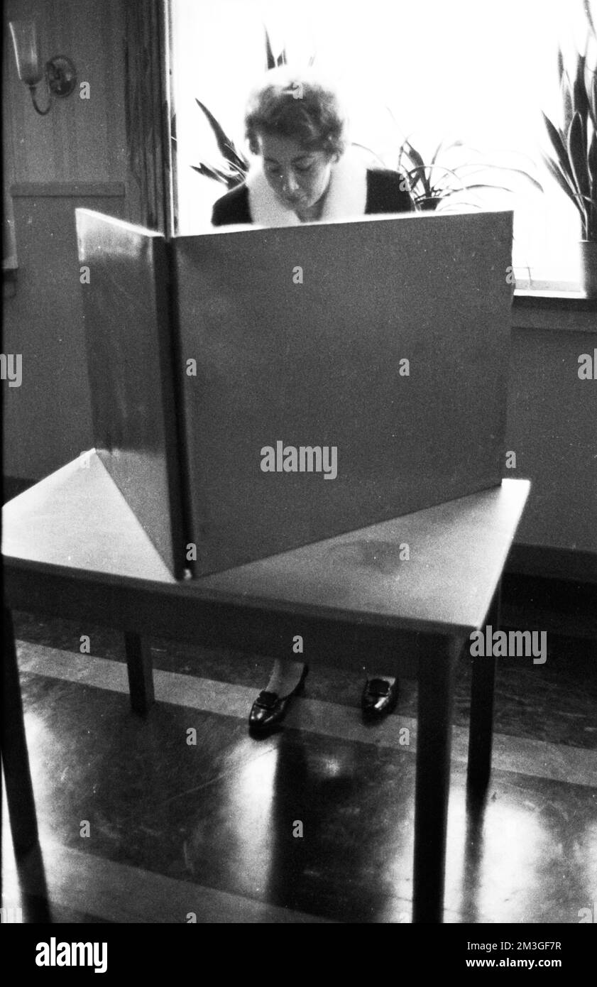 The 1969 federal election here on 28. 9. 1969 at a polling station in a